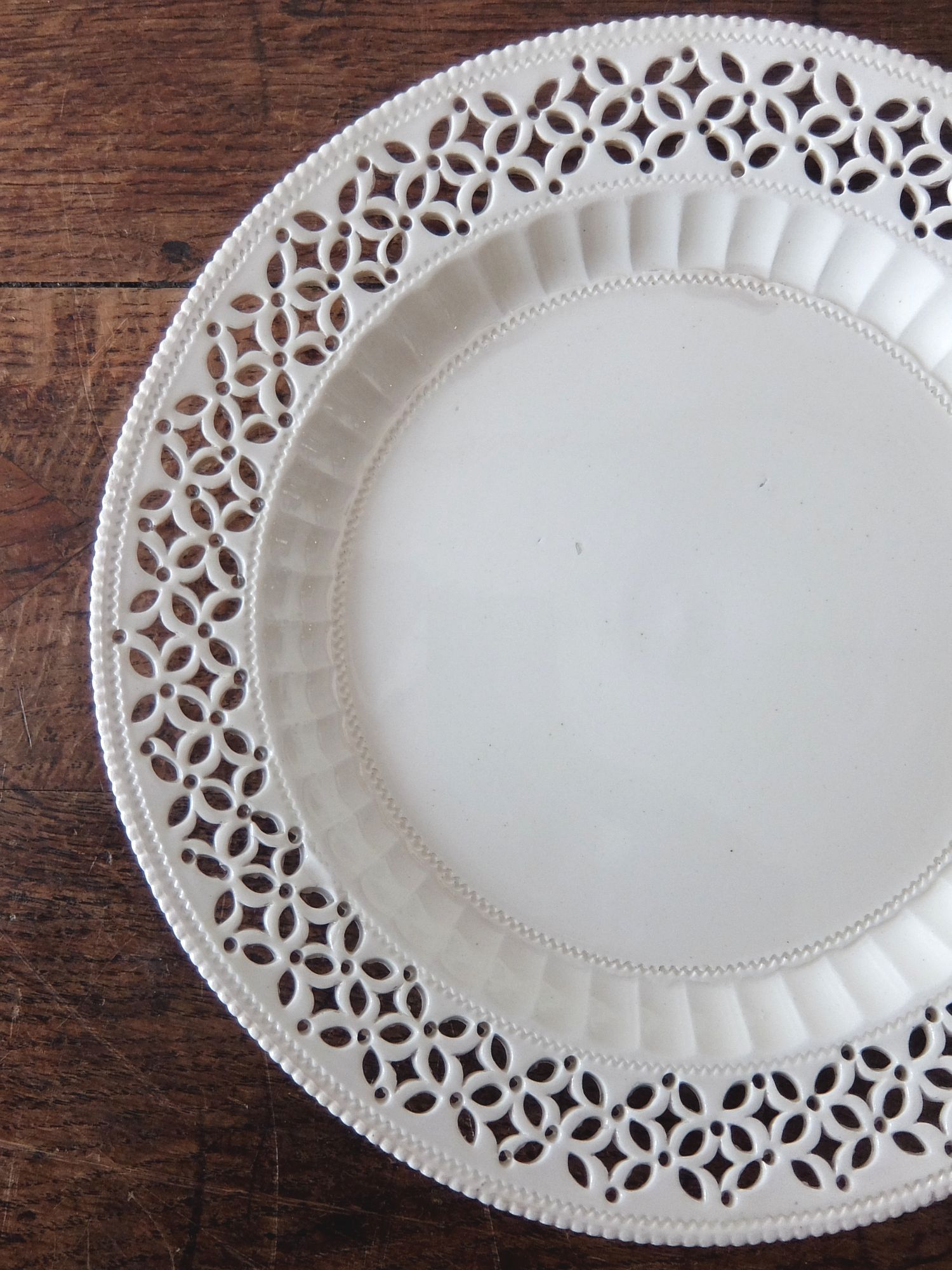 Pierced Creamware (A0922)