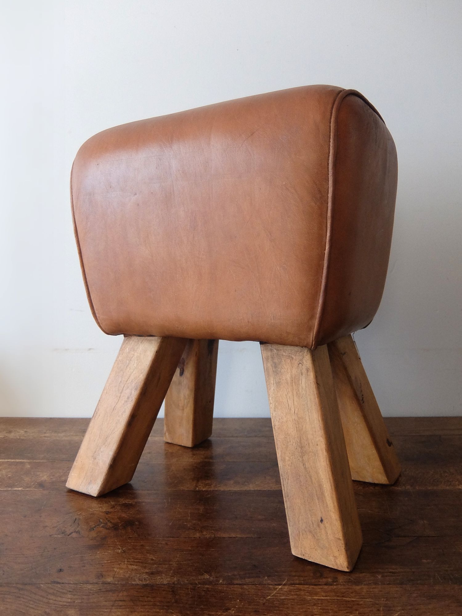 Gymnastic Leather Stool (A0324-02)