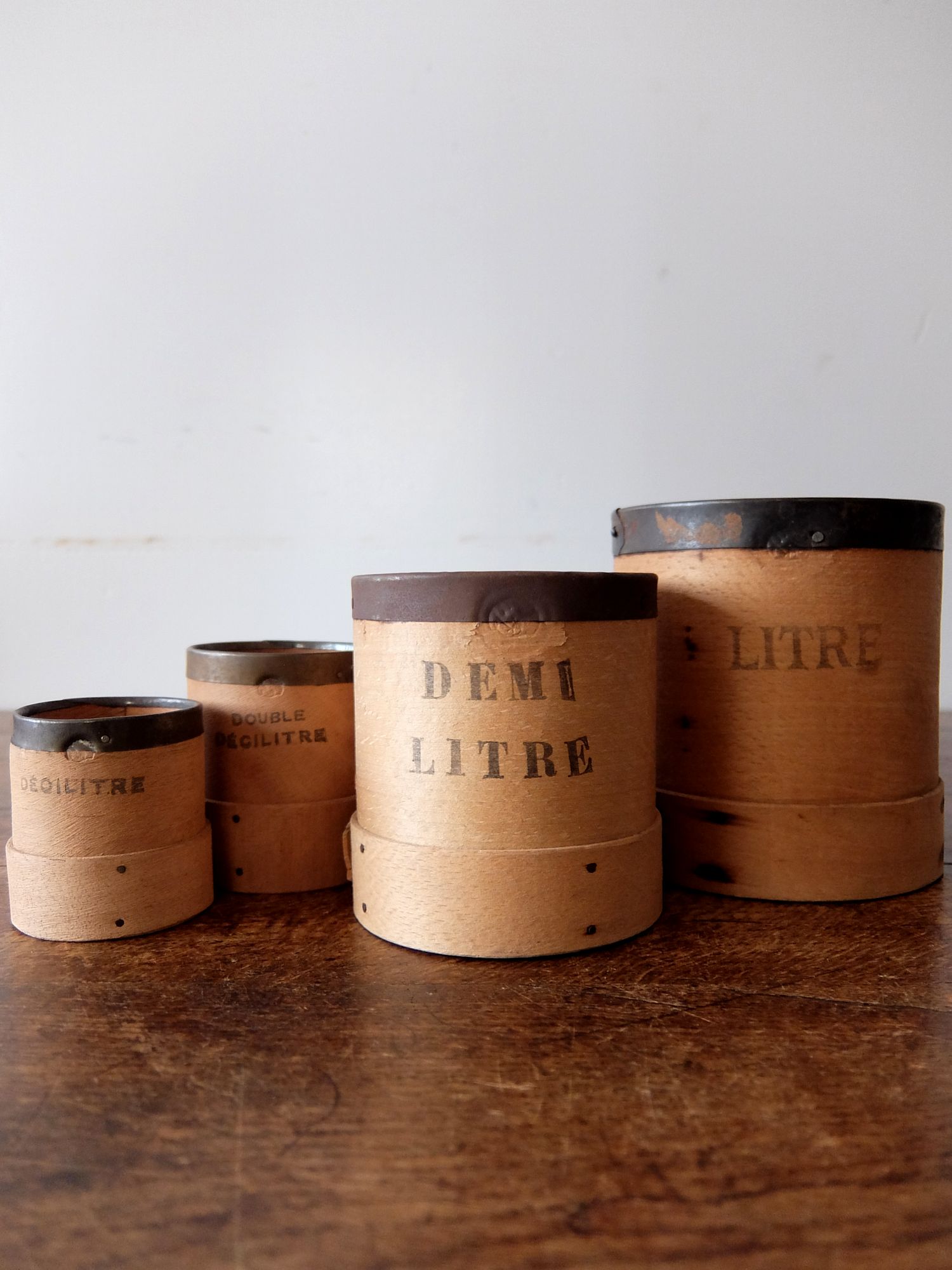 Wooden Measure Cups 【4 pcs】 (A1020)