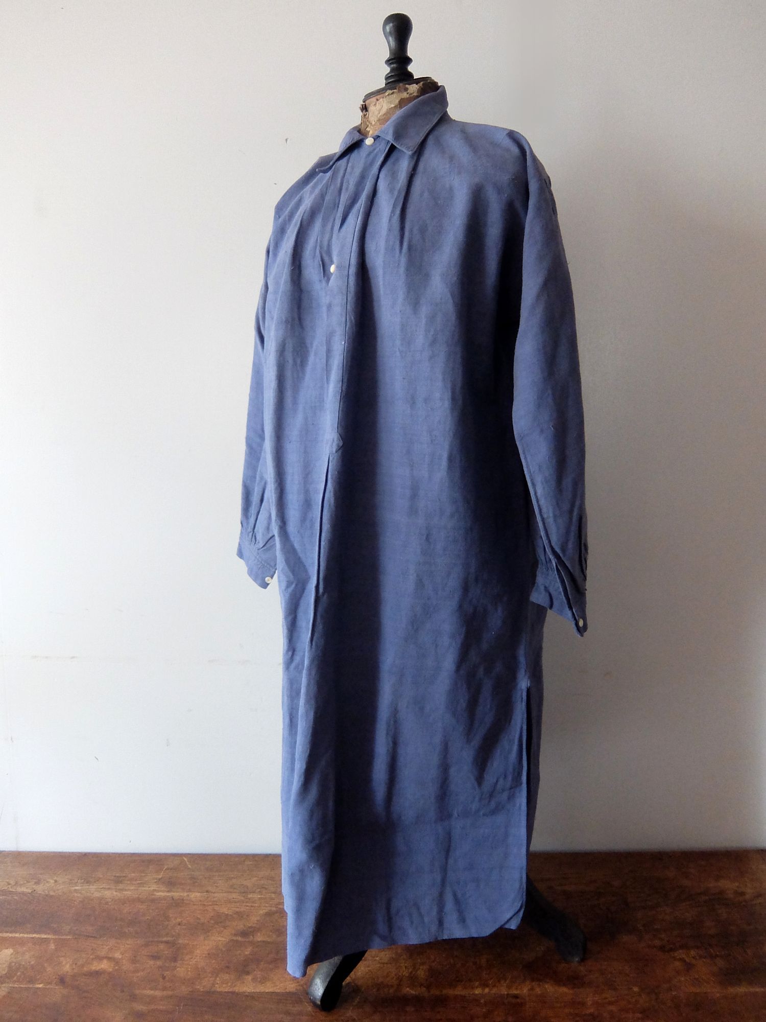 Linen Chemise 【Blue】 (A0623)